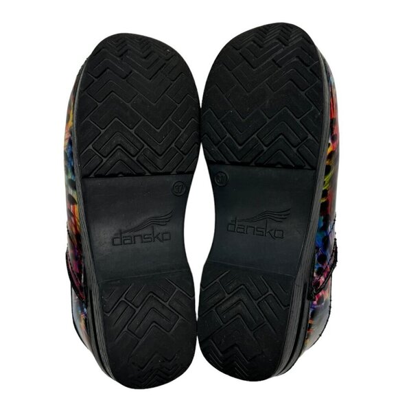 Dansko Abstract/Artsy Rainbow Animal Print Slip-On Clogs Women's SZ 37/US 6.5-7 - Picture 8 of 8